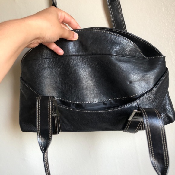 Kenneth Cole baguette handbag 90s leather shoulder bag - Picture 5 of 7